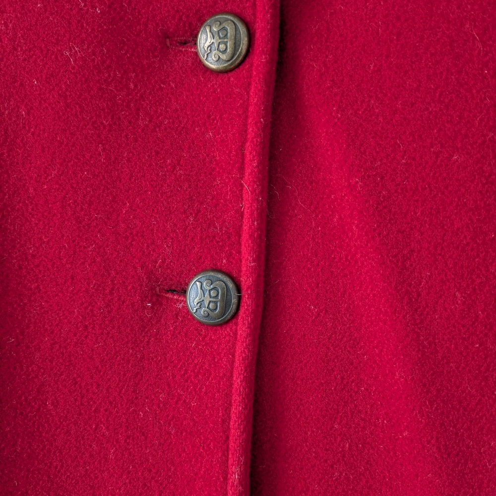 VTG Suttles & Seawinds 100% Wool Jacket Red Bronze Color Buttons Size Small - Picture 4 of 15